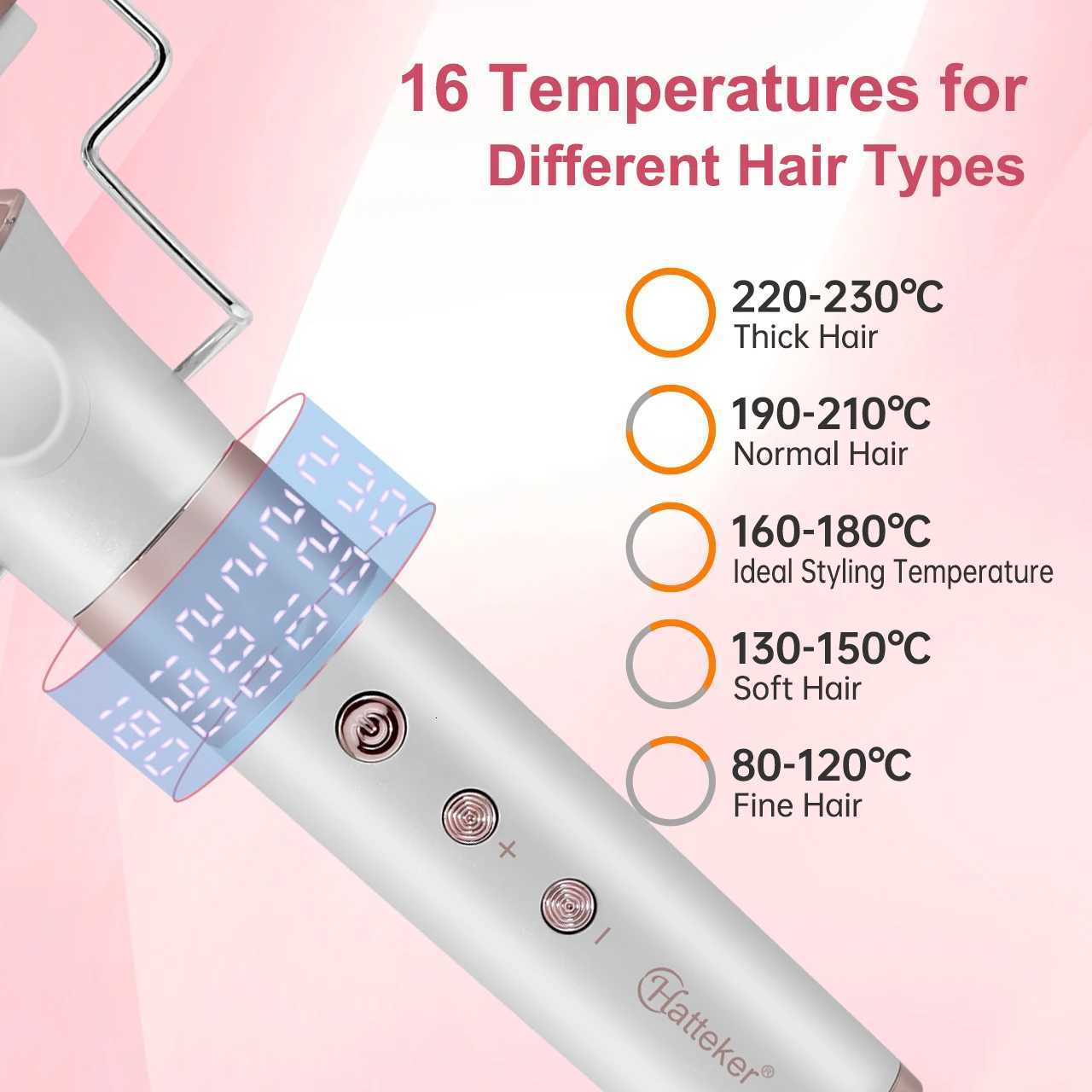 Hatteker Professional Hair Curling Iron Ceramic Triple Barrel Waver Electric Hair Styling Tool for Versatile Curls And WavesT251114