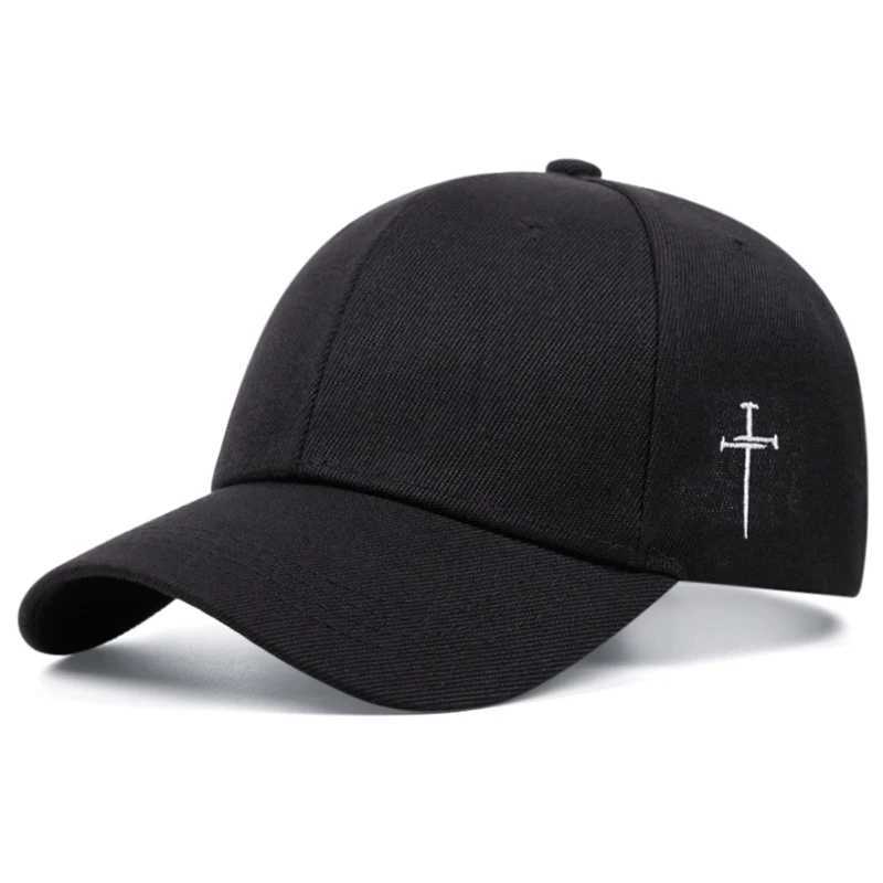 2024 New Fashion Cross Letter Embroidered Fashionable Mens and Womens Casual Neutral Hip Hop Sunshade Baseball Hat W250414