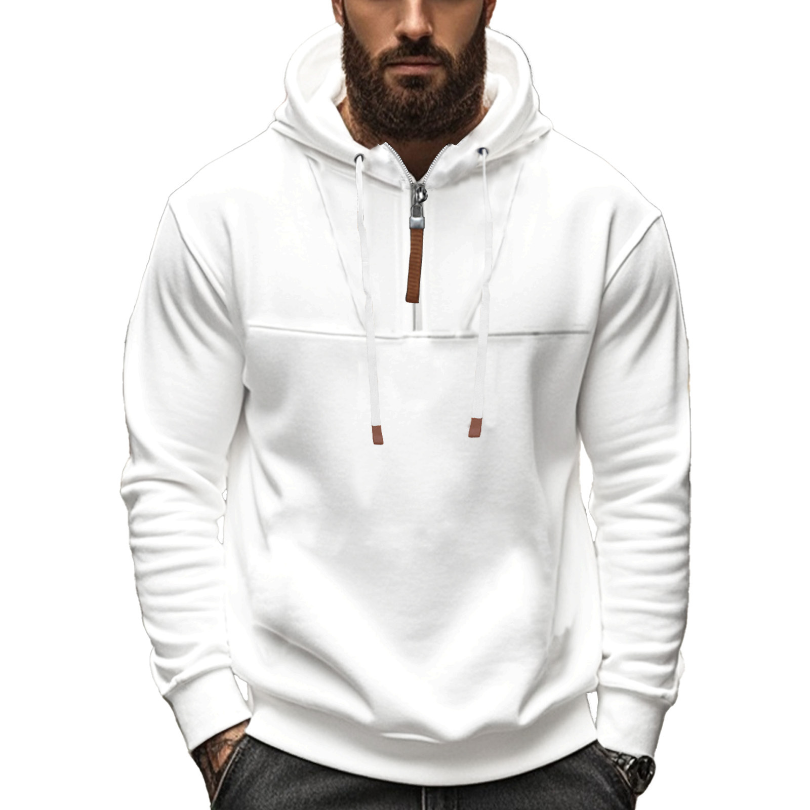 Autumn and winter American hooded sweatshirt, thick casual jacket men, loose hoodie, tank suit for men