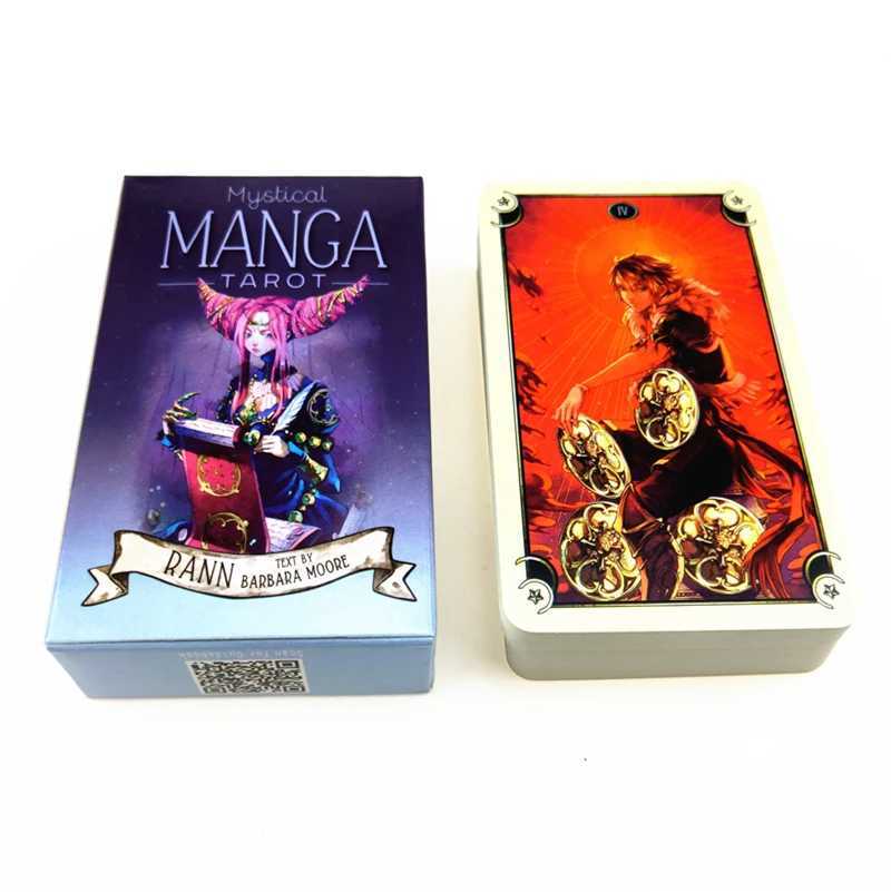 Mystical Manga Tarot Cards Family Women Tarot Deck English Version Board Game Kids Party Playing Cards With PDF Guidebook Toys C251114