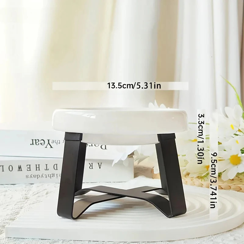 Kemorela Neck Protection High Foot McDonalds Colorful Cat Food Bowl Drinking Water Bowl Ceramic Cat Bowl Suitable for Cute Kittens 250414