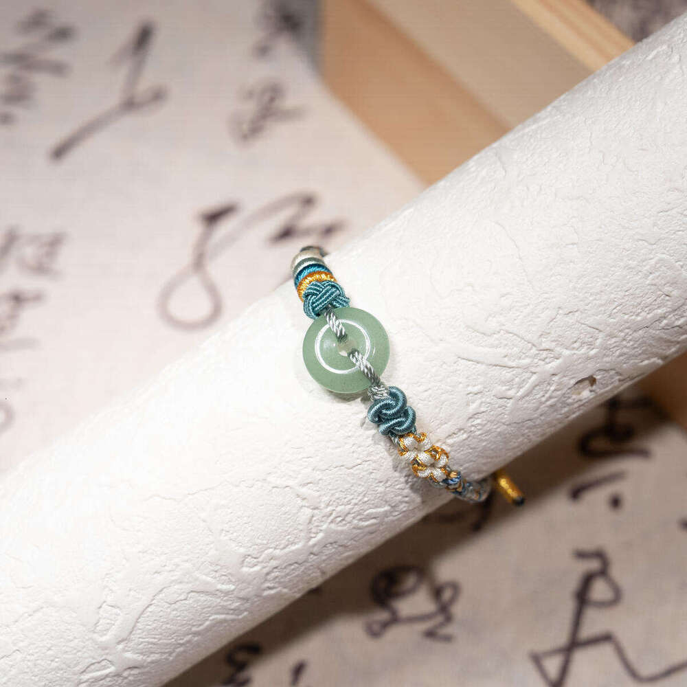 Dunhuang "Mist Veil" Aventurine Cord - Celestial Green Gemstone Bracelet for Heart Harmony & Gentle Insight, Adjustable