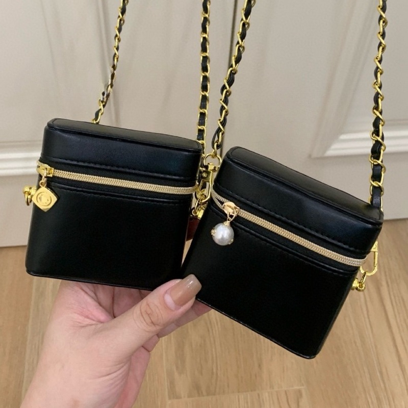Women Crossbody DIY Chain Lipstick Cosmetic Bags Shoulder Handbags Designer Luxury Mini Portable Makeup Box Ladies Fashion Golden Chain Lipsticks shopping Bag