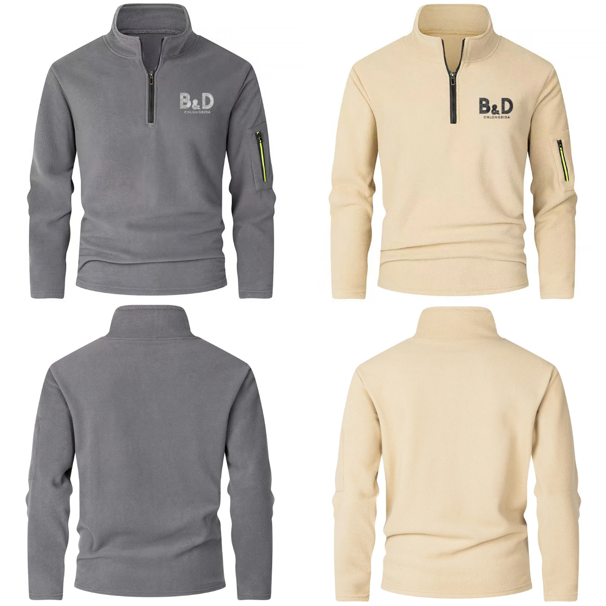 Designer Men's Hoodies Autumn Winter Sweatshirts Stand-up Collar Fleece Half Zipper Sweatshirt Casual Thickened Pullover S-3XL