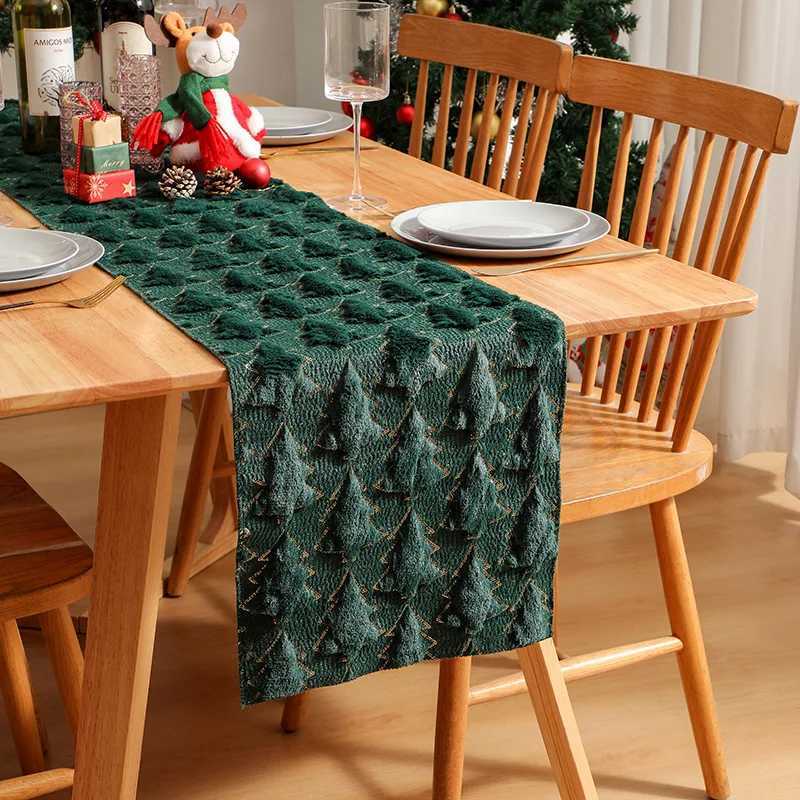 Christmas Christmas White Table Runner Halloween Ghost Fall Winter Pumpkin Party Dining Decorations Christmas Dining Table Harvest Decor Y251113