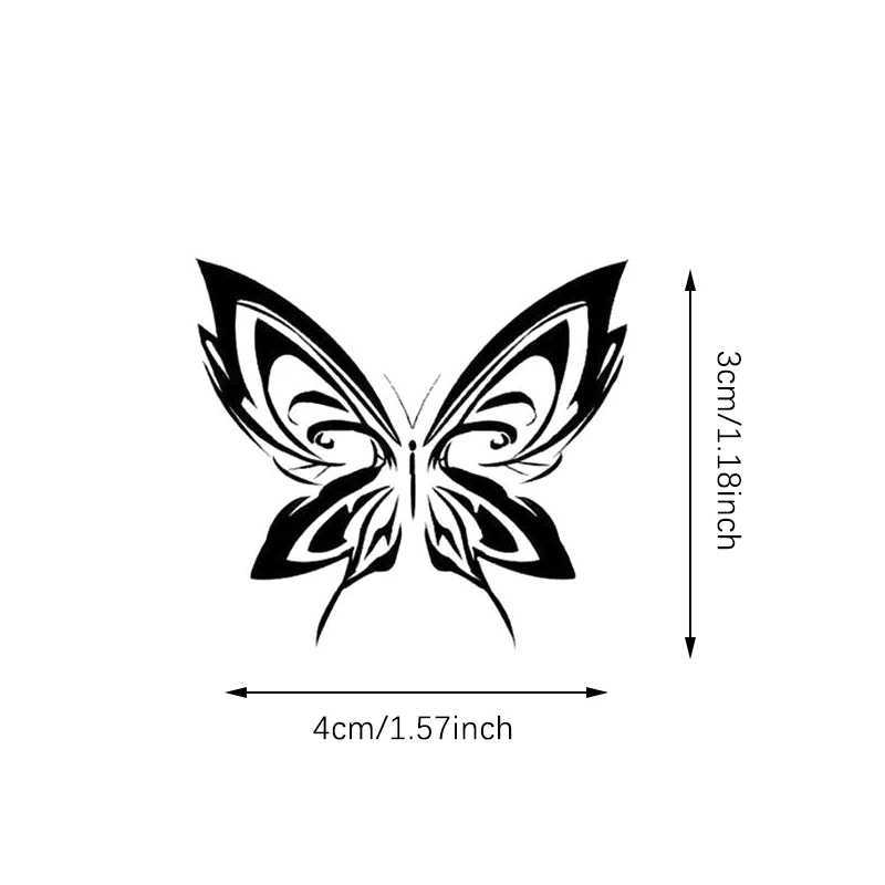 1/2/5/10 pieces of durable butterfly fake tattoos womens neck art tattoos stickers herbal temporary tattoos waterproof tattoosXJ25414