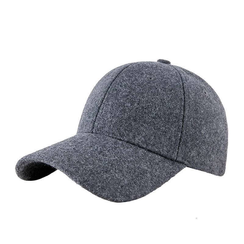 simple and stylish autumn and winter velvet duckbill cap warm hat big head circumference sun shading baseball cap