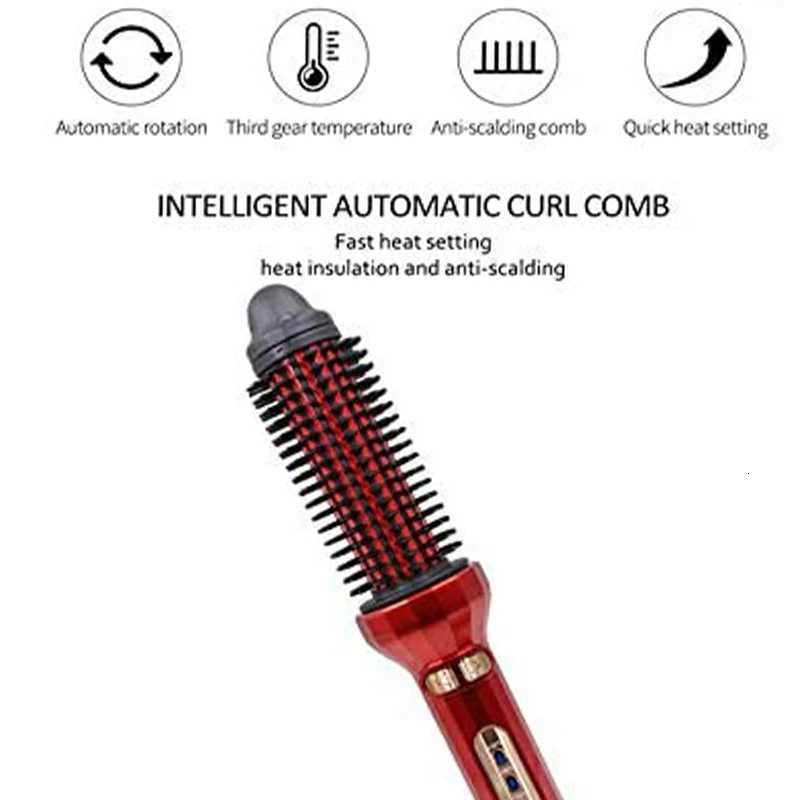 Fast Heating Ionic Spiral Curling Iron Custom Auto Hair Curlers Rechargeable Styling Tool Hair Styler BrushT251114