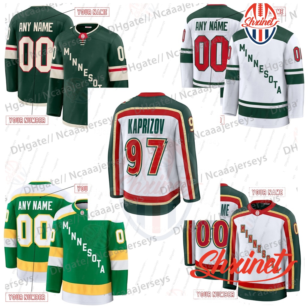 Personalized Custom Kirill Kaprizov 25th Anniversary Jersey Matthew Boldy Brock Faber Marc-Andre Fleury Marcus Foligno Zuccarello Eriksson Ek Version Store