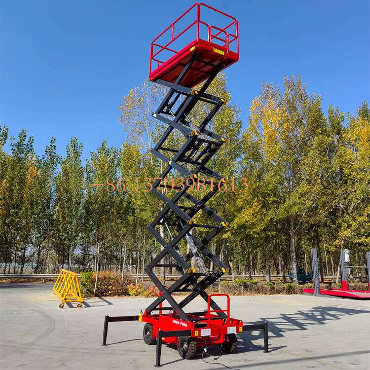 High Efficiency Electric Scissor Lift Platform Hydraulic Mobile Work Platform 500kg Heavy Duty