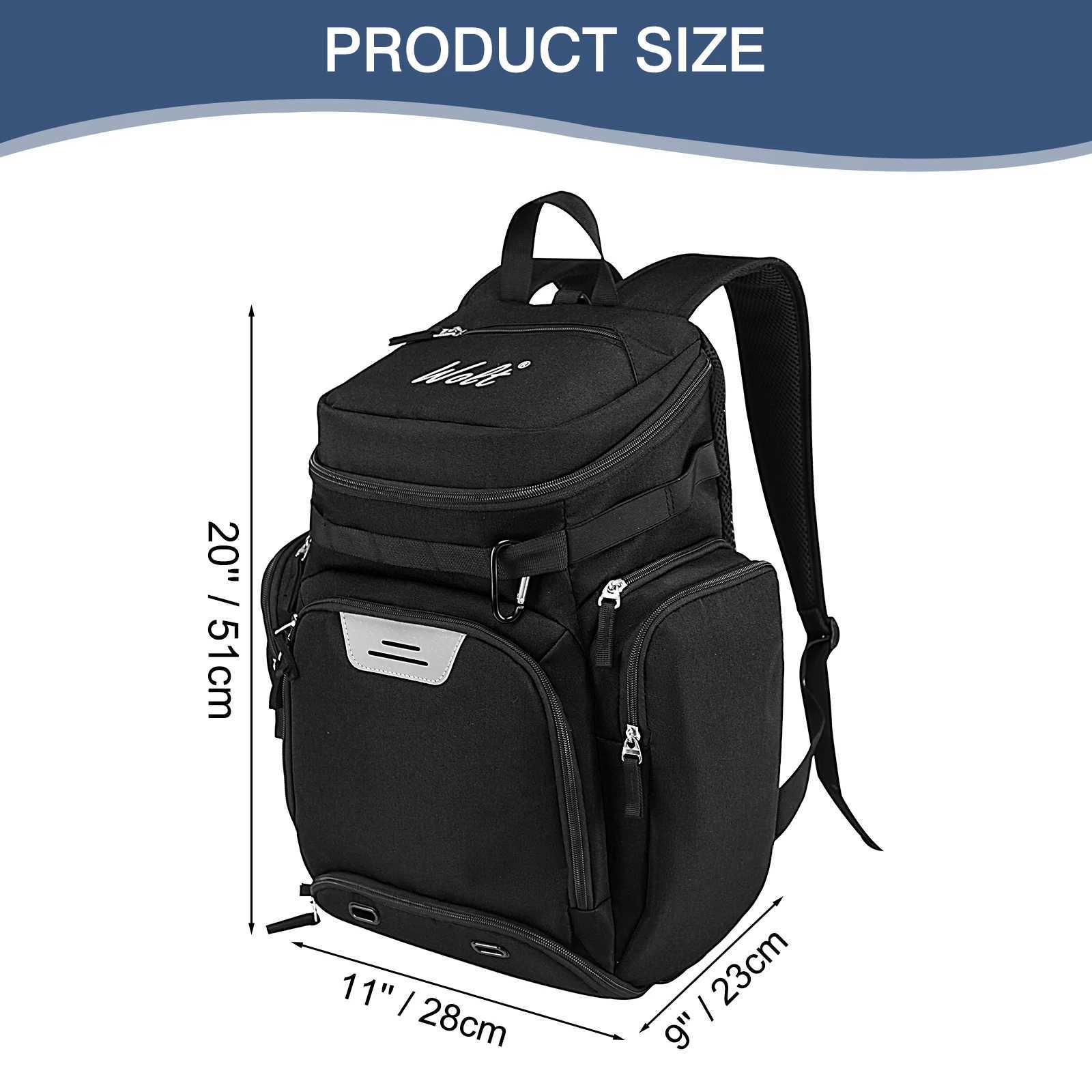 Wolt Basketball Backpack Bag with Separate Ball Compartment and Shoes PocketLarge Sports Equipment Bag for Basketball SoccerW251113