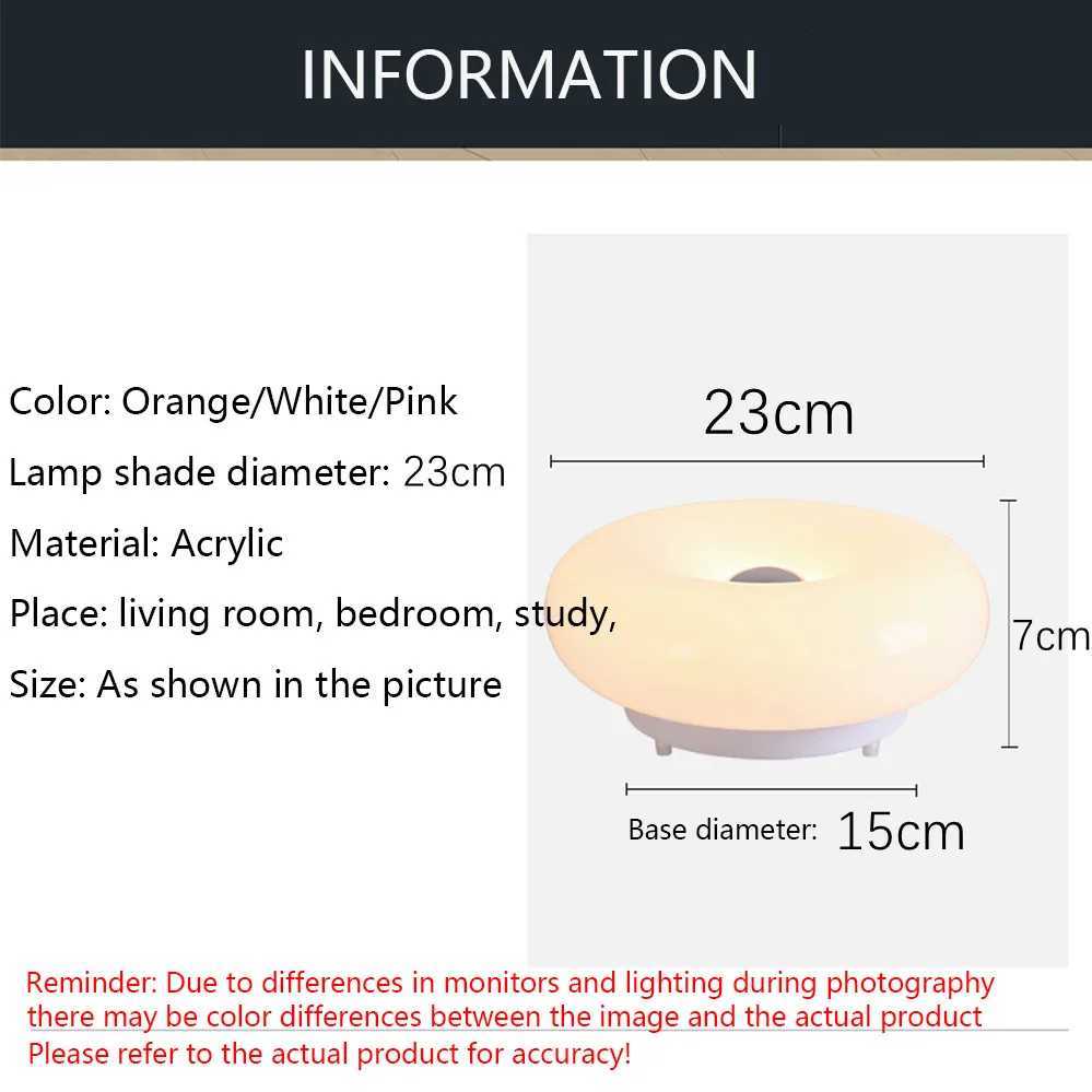 Bauhaus table lamp USB plug bedroom bedside lamp living room dining room decoration donut ambient light Home lights night lights M251114