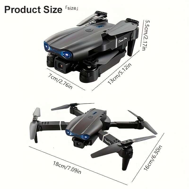 E99PRO Foldable Drone With Screen Remote Controller Dual Cameras & Optical Flow | Smart Follow, Trajectory Flight, Full Accessories Included, Outdoor 