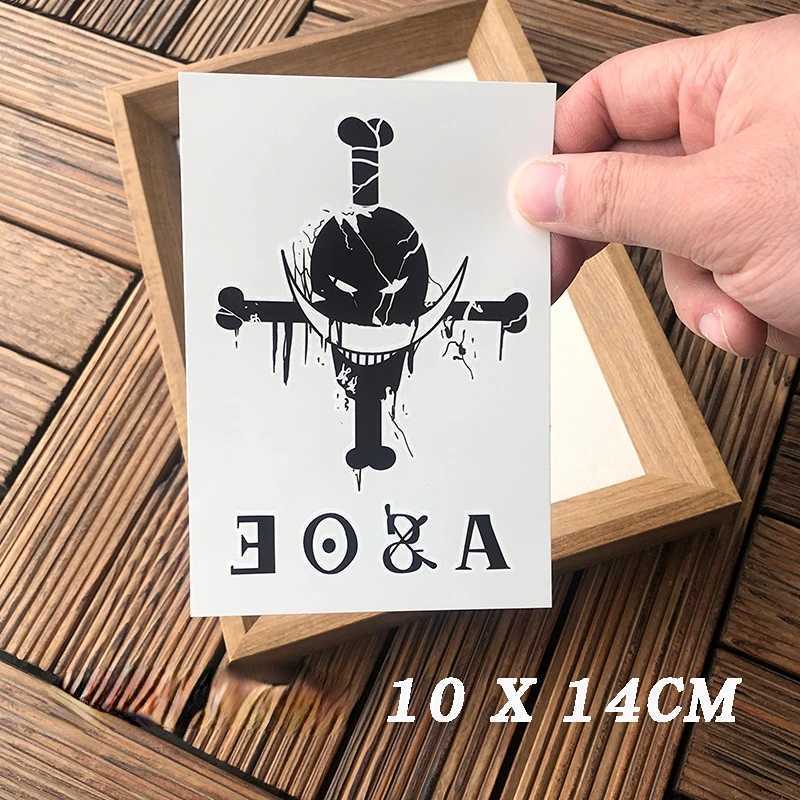 Ace temporary tattoo cartoon white beard pirate flag body art arm finger tattoo real fake tattoo stickerXJ25414
