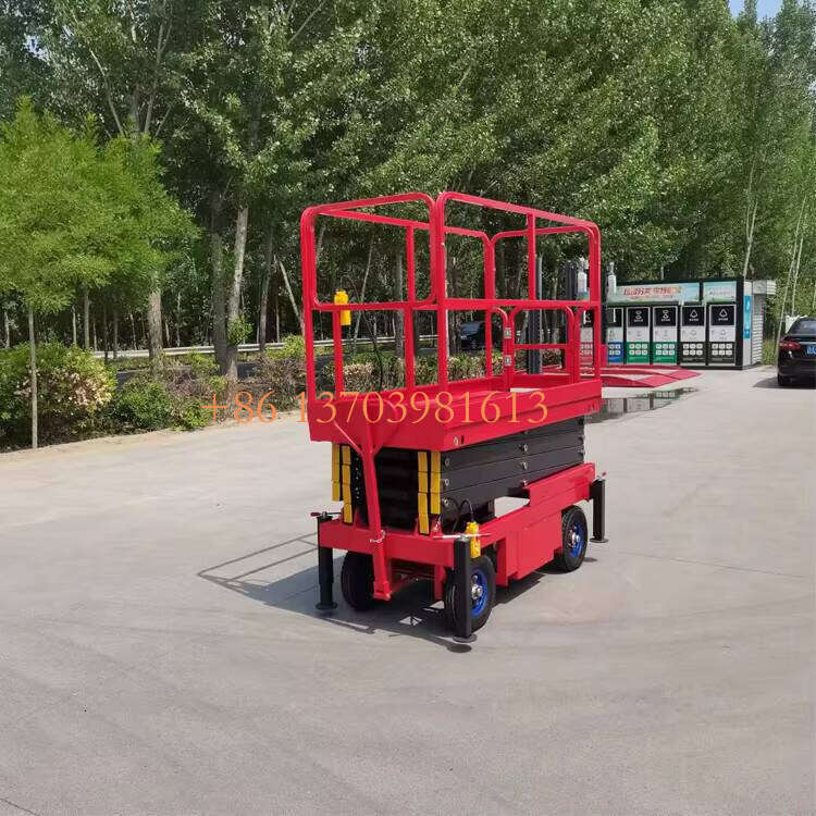 Propelled Scissor Lift Aerial Work Platform Scissor Type Platform Small Steel Mobile Scissor Lifting Platform