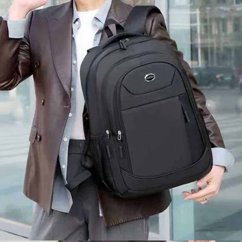 Mens double shoulder bag computer backpack travel business trip commuting tourism schoolbag student backpackW251113