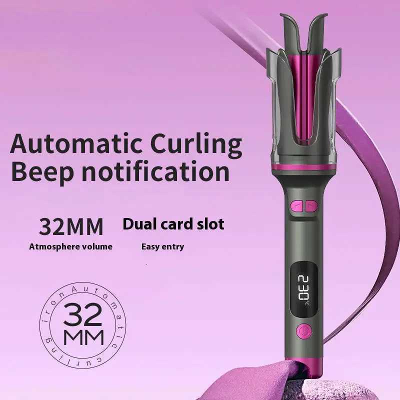 New Multi-Functional 32mm Fully Automatic Rotating Curling Iron Non-Damaging Lazy Boy Curling IronT251114