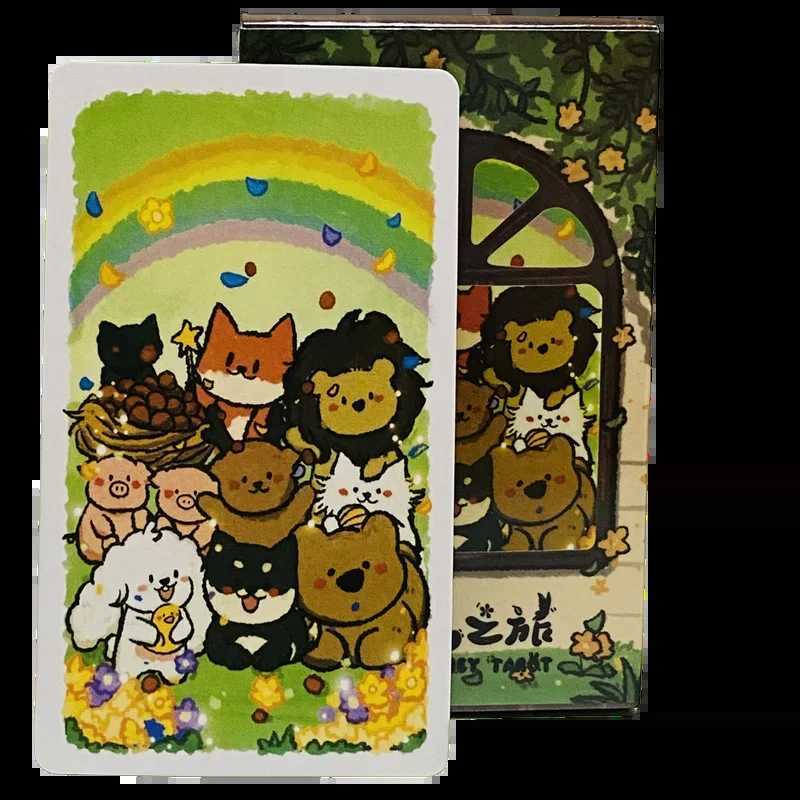 Cute BOJI Journey Tarot Cards 78Pcs Classic Wait Tarot Deck Rabbit Board Games C251114