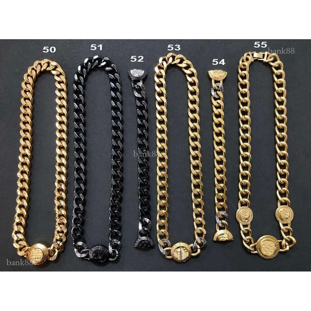 Fashion Hip Hop Cuba Thick Necklace Brass Necklaces Medusa Portrait Pattern Starfish Pendants Ladies Birthday Wedding Party Gift Designer Jewelry MN1 