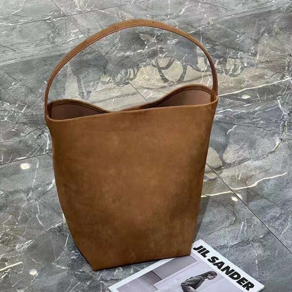 Women's Bags Deer patterned top layer cowhide armpit bucket simple commuting, large capacity single shoulder handbag, genuine leather bag, trendy