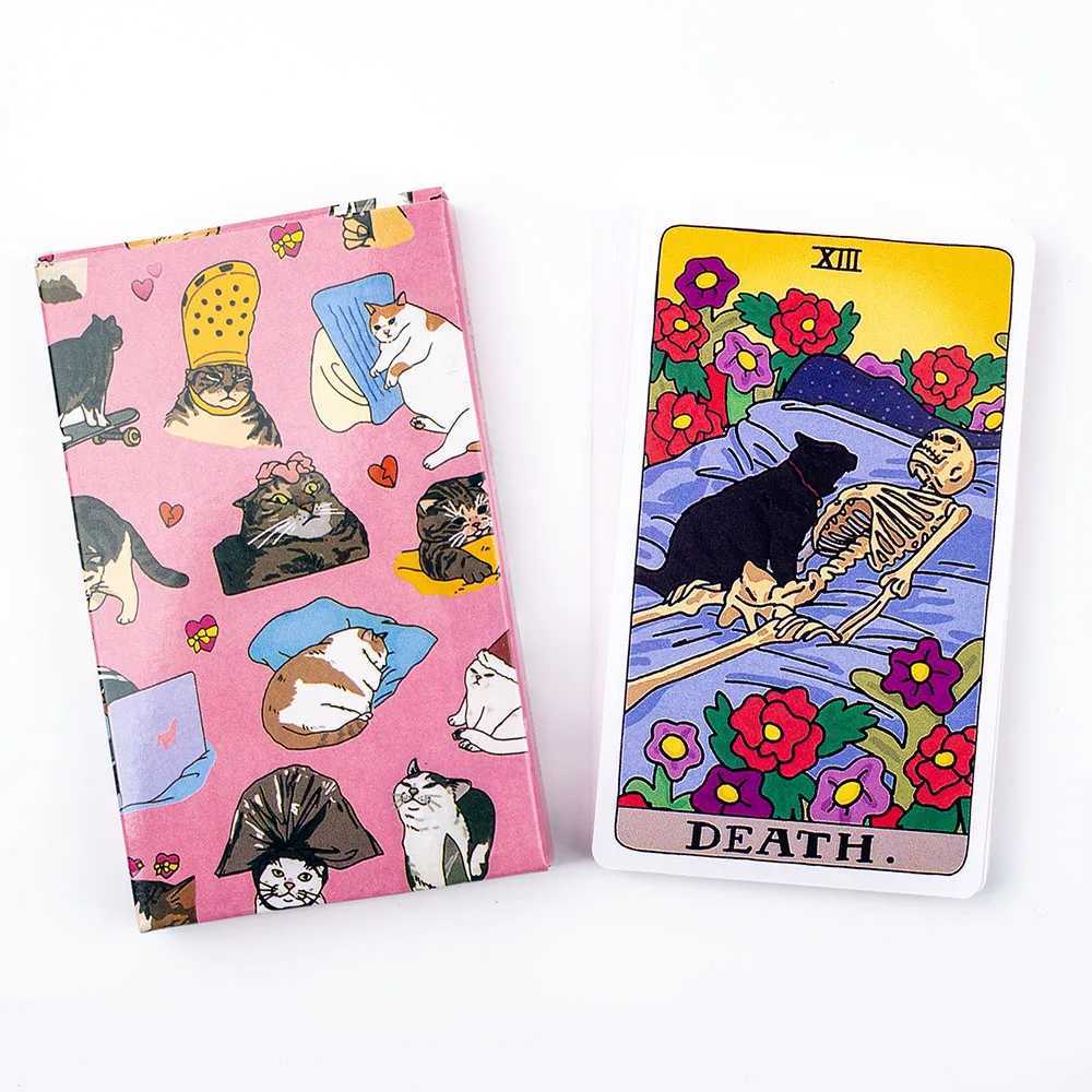 Cat Tarot Deck Funny Witchy Cat KAWaii Uwu 22 Major Arcana - Perfect for Family Gathering Divination Board Game 1036CM C251114