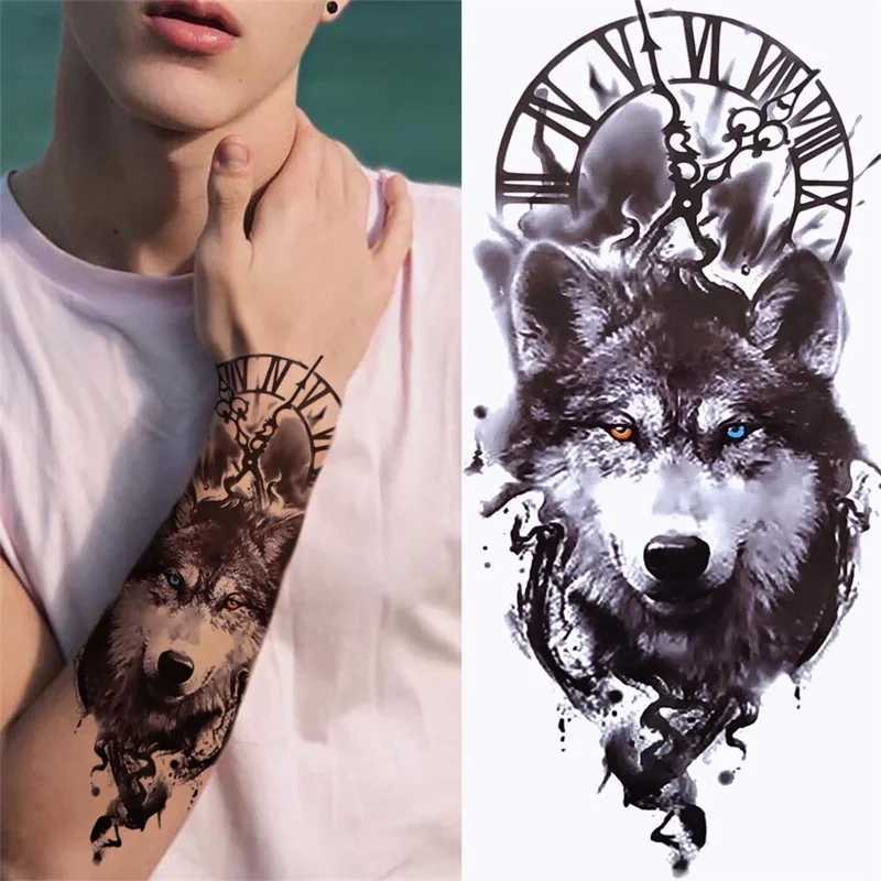 1 Wolf Tattoo Sticker Waterproof Durable Temporary TattooXJ25414