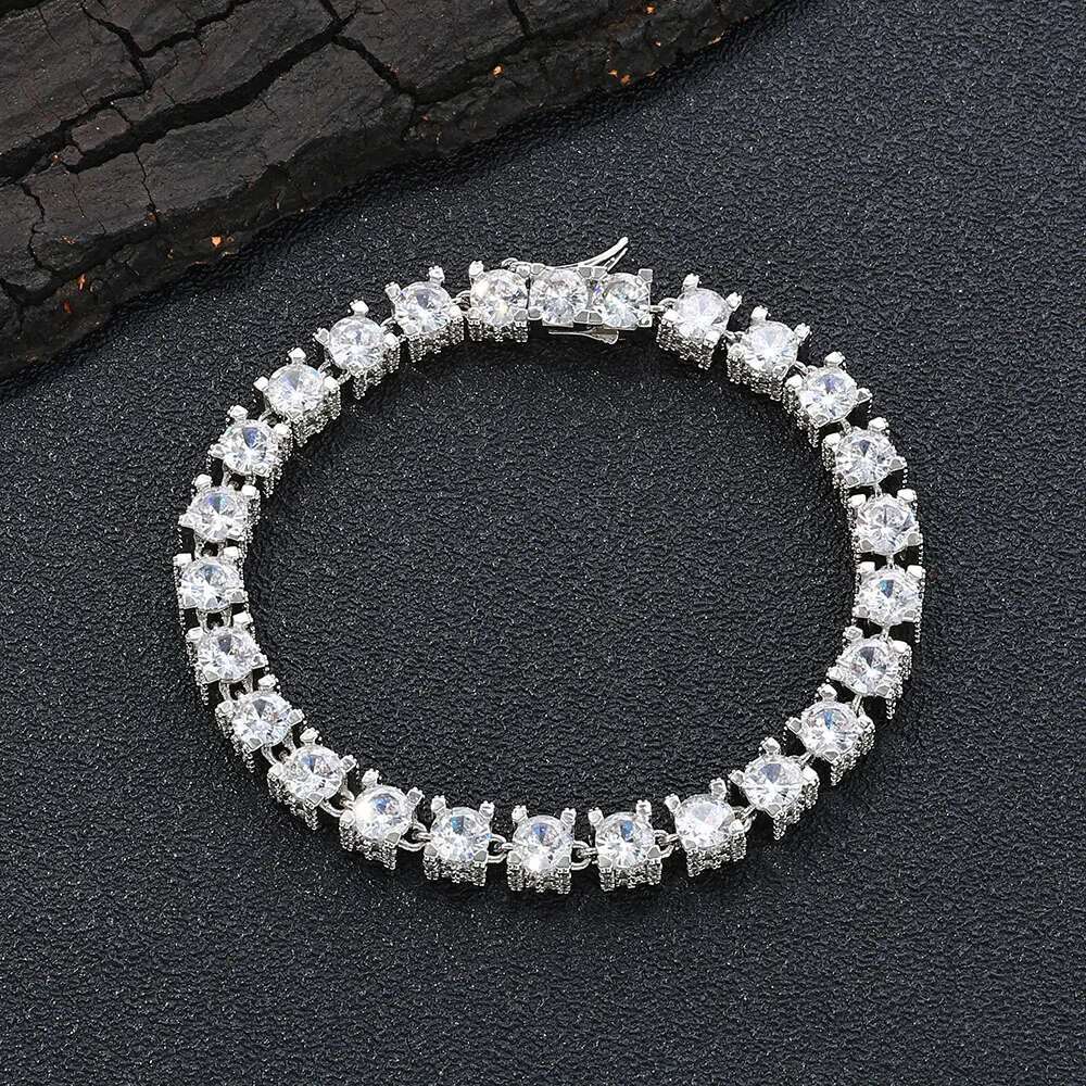 6mm Tennis Bracelet with CZ Hiphop Diamond Tennis Chain for Men Women Zirconia Bracelets Gift Wholesale Price Jewelry