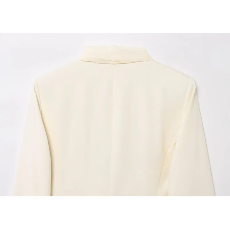 HipTeam Womens Scarf Collar Jacket Vneck Comparative Fabric Coat Long Sleeve with Shoulder Pads Casual 250414Z