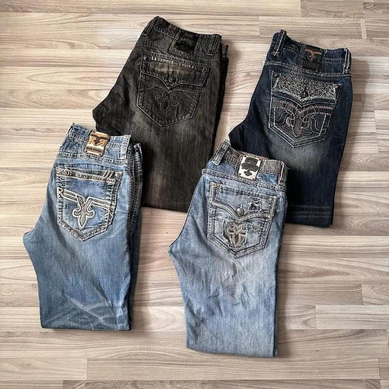Mens Jeans Mens Embroidery Trending Seller Slim Straight Denim Vintage Streetwear Stretch Comfort Multiple Sizes Ripped