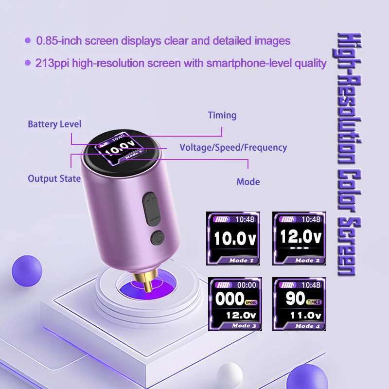 POPEIRONS Fast Charging Battery Multifunctional Color Screen Wireless Tattoo RCA Power Supply