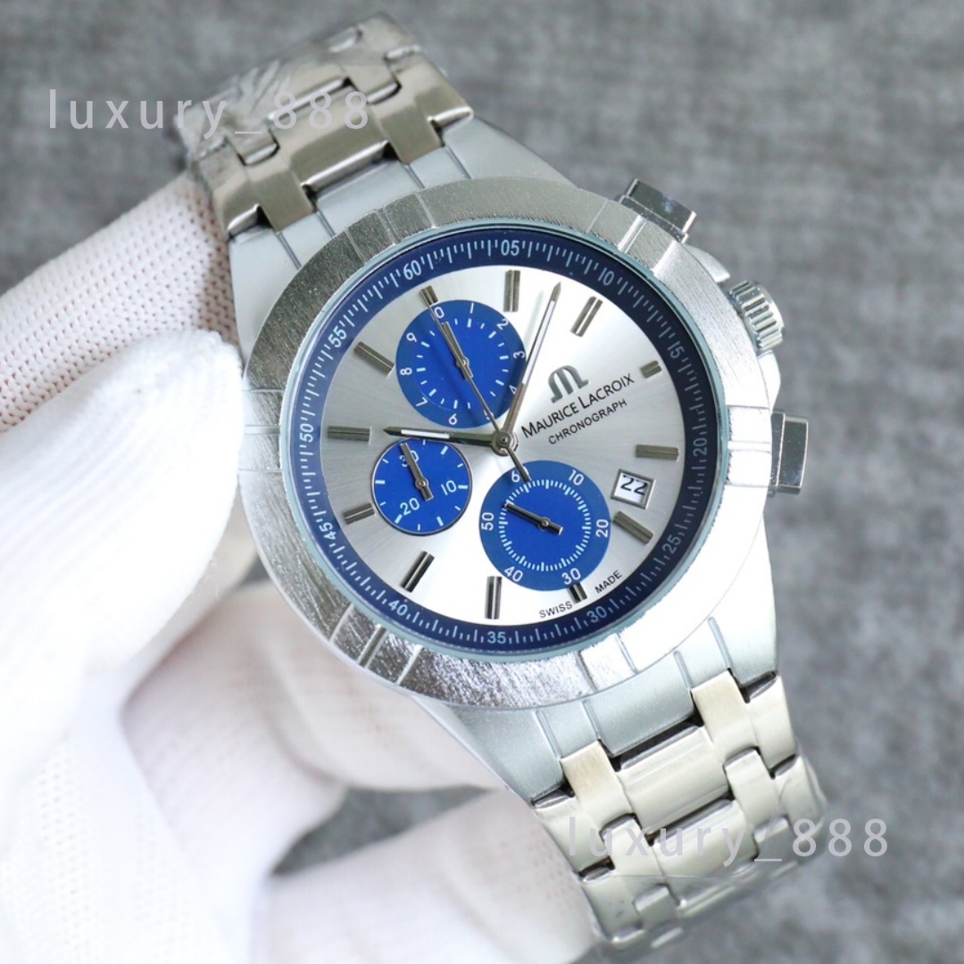 2025 New Luxury Watches for Men Business Quartz Wristwatch Steel Strap Daily Waterproof 3eyes Fashion Male Clocks for Gift Wholesale