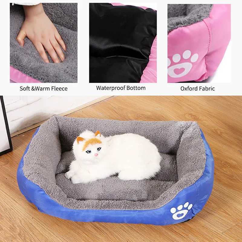 Large Pet Dog Bed Square Plush Dog House Summer Washable Cat Mat Waterproof Mat Pet Mat Medium sized Dog Pet Supplies X250412