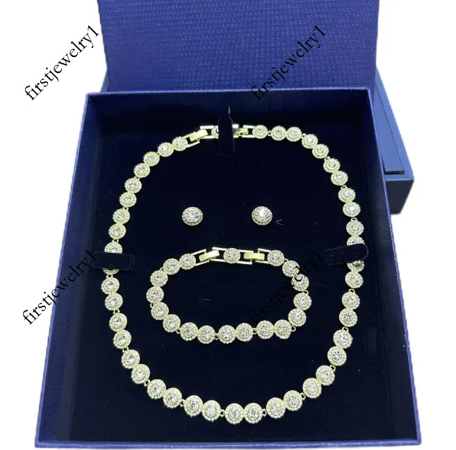 Designer Swarovskilys Jewelry Set Gift Packing Rhinestone Woman Necklace Bracelet Earrings Sets Jewelry Christmas Valentine's Day Gifts Top Quality Jewelry 629