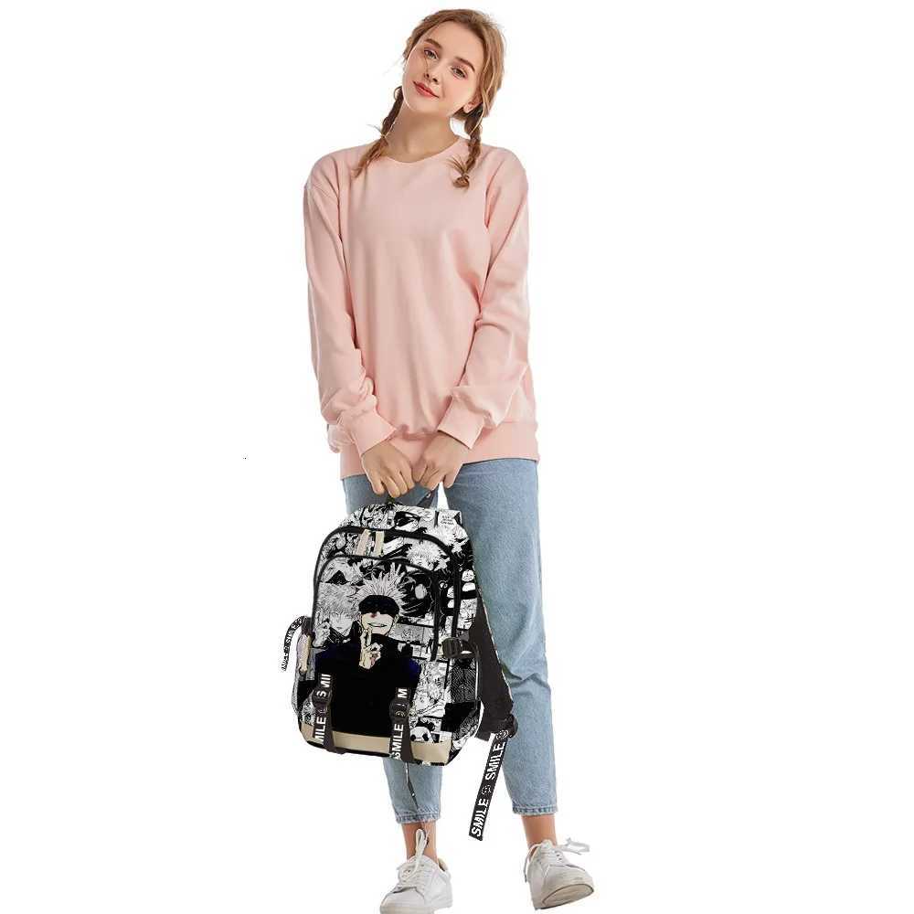 Anime Satoru Gojo School Backpack Laptop Backpack Boys Girls Teens School Bag Travel Bag Mochila Shoulder BagW251113