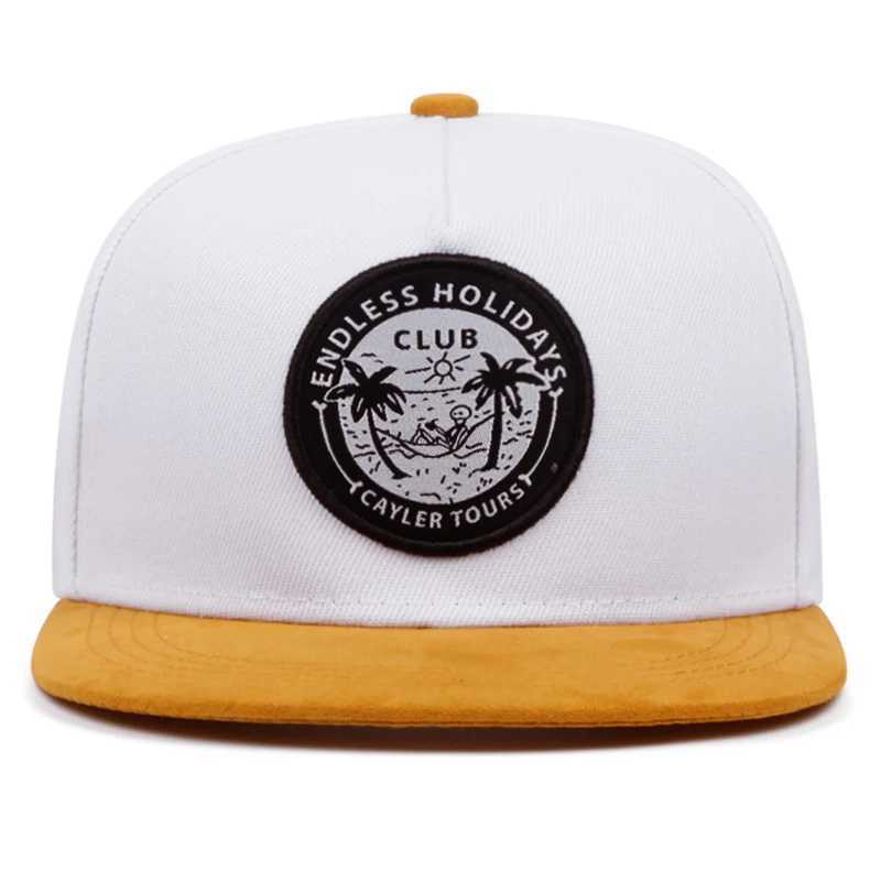 Fashionable coconut tree baseball cap for men and women adjustable hip-hop baseball cap suitable for unisex adult outdoor sun hat with snap button cap