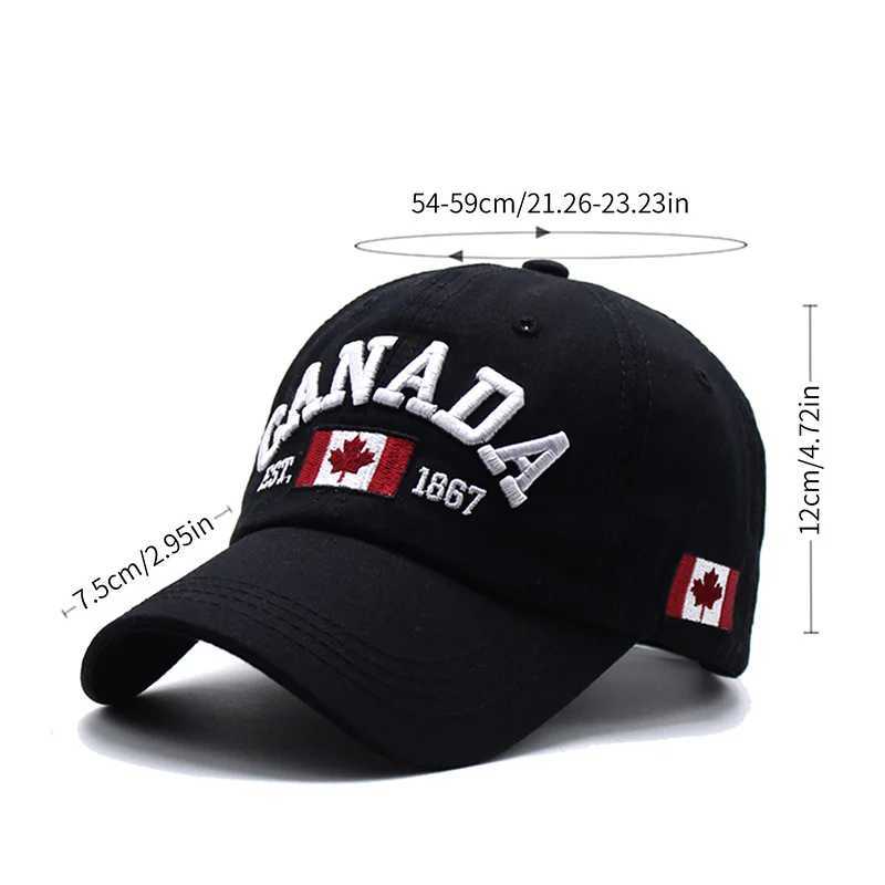 Canadian Womens Alphabet Embroidered Baseball Hat Maple Leaf Flag Printed Hat Casual Adjustable Snap Hip Hop Golf Hat W250414