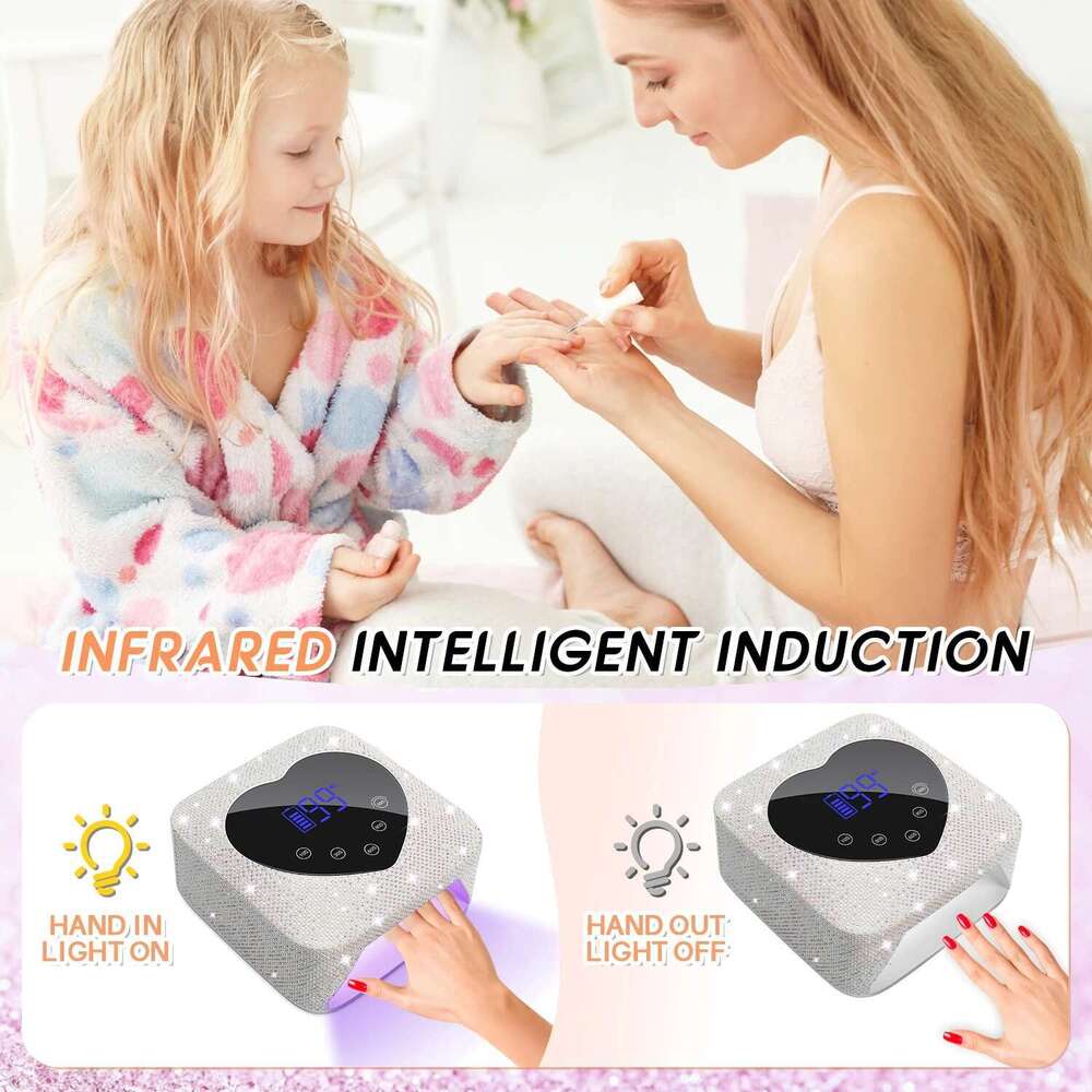 Cordless 30Leds 72W Professional LED Nail Lamp With Touch Display UV Light For Gel Nails Built-In 5-Timer Modes