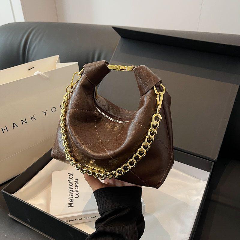 Special-Interest Design Women's Spring And Summer New Retro Chain Shoulder Messenger High-Grade Portable Dumpg Bag