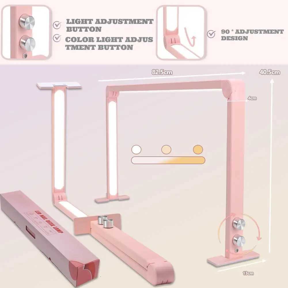 Nail Light Foldable Nail Table Lamp with 3 Color Temperature 3000K-6000K for Manicure Lash Skincare Pink M251114