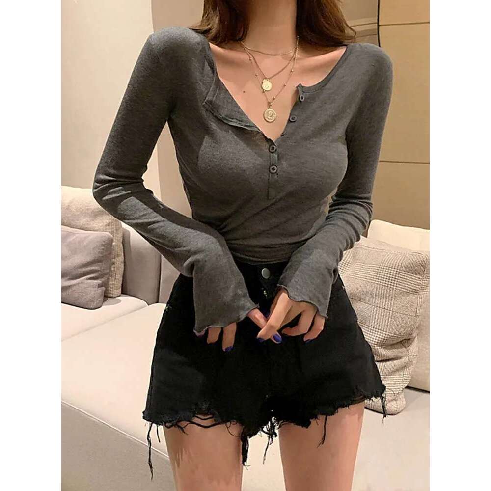 Thin Sexy Club Slim T Shirt Women Tees Womens Clothing Cotton Long Sleeve Korean Fashion Autumn Tops T-Shirts Camisetas De Mujer