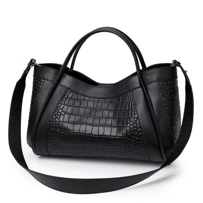 Designer Bag Aidrani New Women's Crocodile Pattern Handbag Simple Elegant High Quality Cowhide Mother And Child Bag