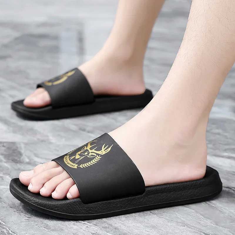 Mens Large Size 45 46 47 Pedestrian Slide Apartment Comfortable Youth Fashion Beach Water Sandals Seaside Leisure Pedestrian Slide W250414