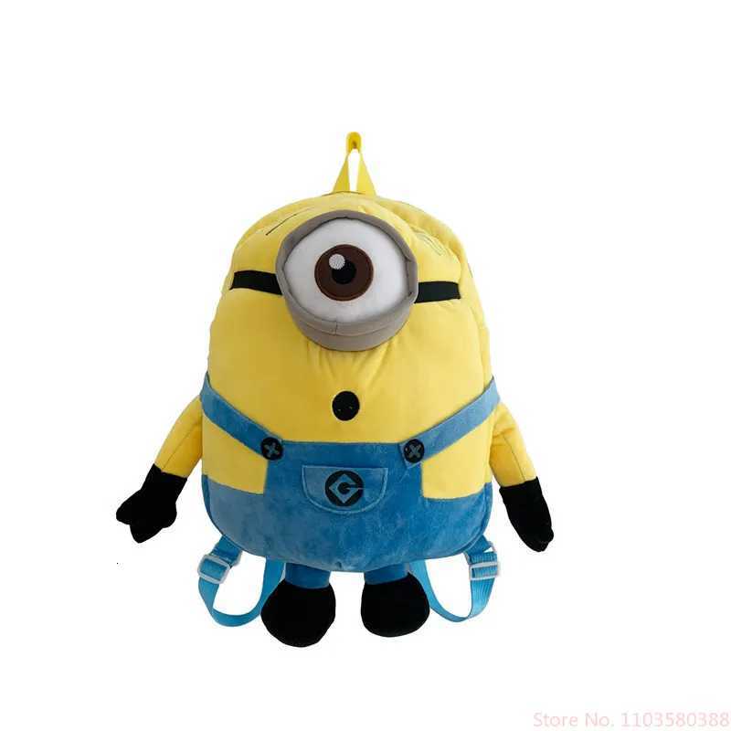 Kawaii Cartoon Plush Backpack Cute Minions Doll High-Capacity Girl Birthday Gift Single Shoulder Bag Handbag Student BackpackW251113