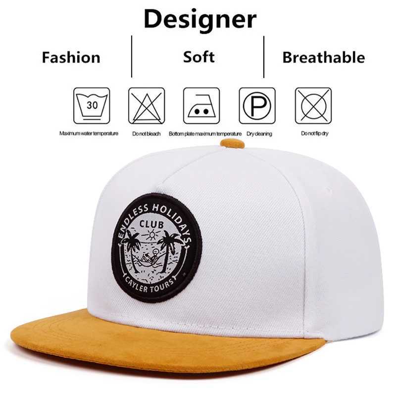 Fashionable coconut tree baseball cap for men and women adjustable hip-hop baseball cap suitable for unisex adult outdoor sun hat with snap button cap