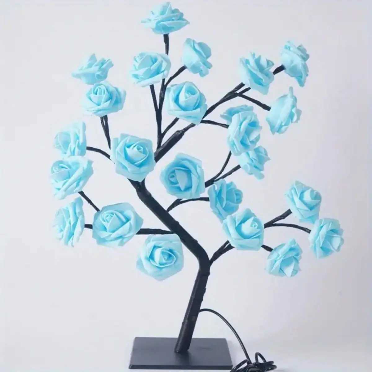 Rose Tree Lamp Flower Lamp For Valentines Day Wedding Decor DIY Branches Night Lights Tree Fairy Lamp For Bedroom Home Decor M251114