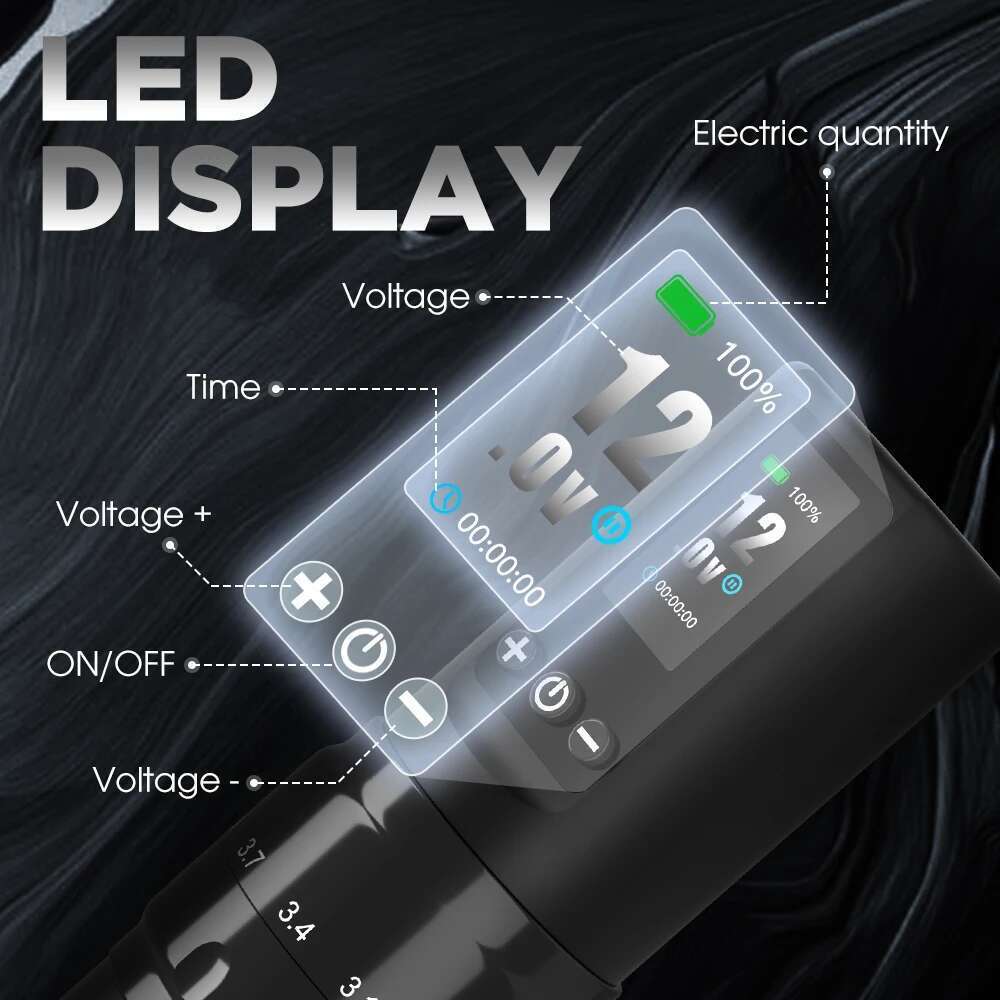 Filter X3 Wireless Hine Pen 1600Mah 6 Adjustable Strokes 2.0Mm-4.0Mm Gun For Cartridge Tattoo Needles