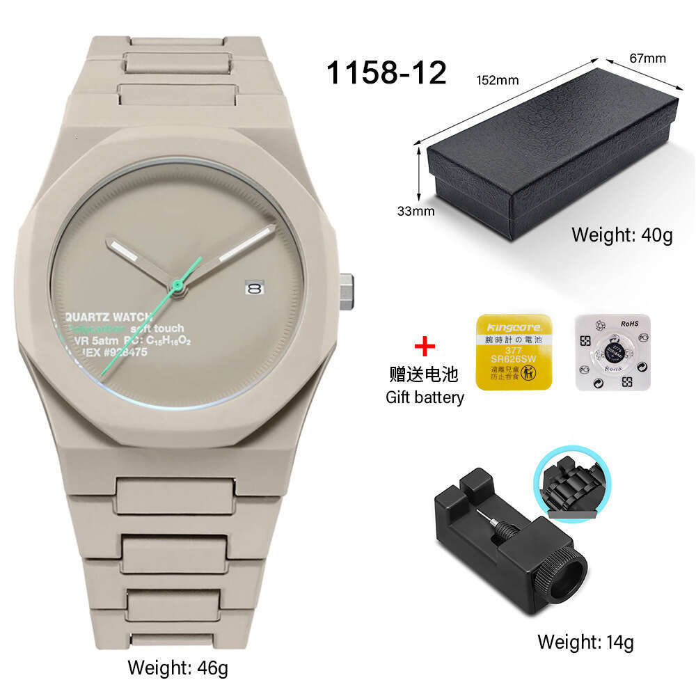 High-End Waterproof Women's Watches Plastic Men's Quartz Couple Business Wristwatches