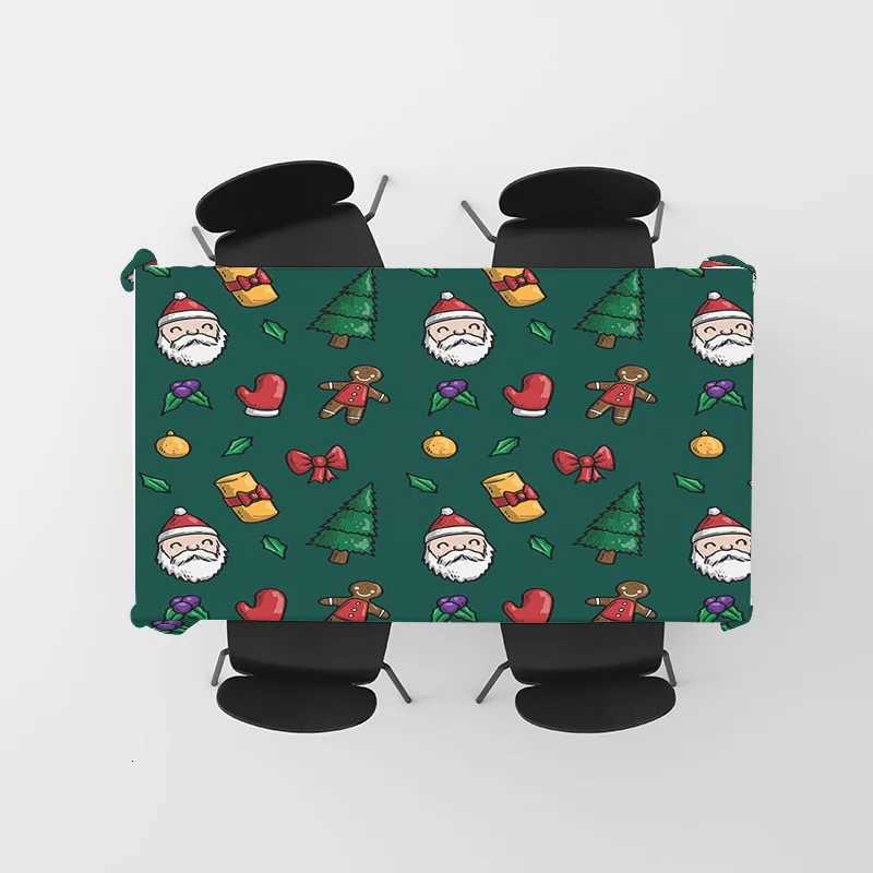 Christmas Christmas Tablecloth Snowman Print Holiday Decor Home Decoration New Year Party Xmas Table Cover Christmas Festive Table Linens Y251113
