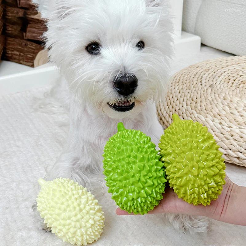 Update Simulation Durian Dog Toys Puppy Squeak Toy Interactive Outdoor TPR Training Pet Chew Clean Mouth Pets Supplies