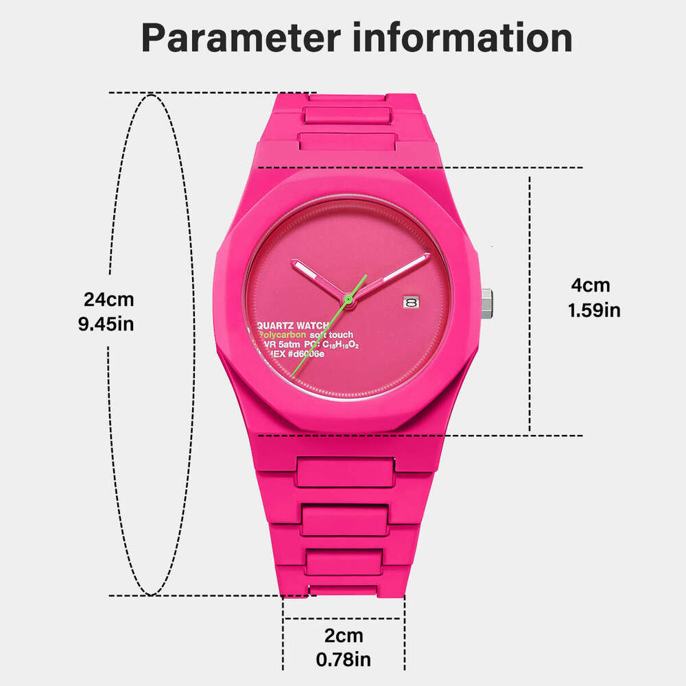 High-End Waterproof Women's Watches Plastic Men's Quartz Couple Business Wristwatches
